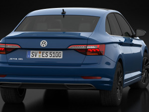 volkswagen jetta sel 2019 detailed interior 3D Model