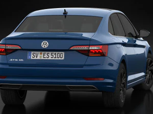 volkswagen jetta sel 2019 detailed interior 3D Model