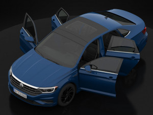 volkswagen jetta sel 2019 detailed interior 3D Model