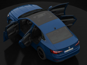 volkswagen jetta sel 2019 detailed interior 3D Model