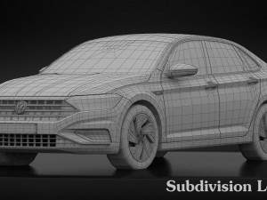 volkswagen jetta sel 2019 detailed interior 3D Model
