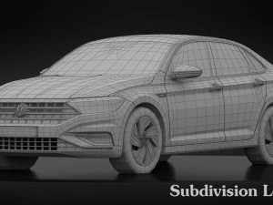 volkswagen jetta sel 2019 detailed interior 3D Model