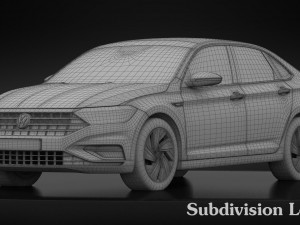 volkswagen jetta sel 2019 detailed interior 3D Model