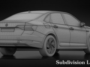 volkswagen jetta sel 2019 detailed interior 3D Model