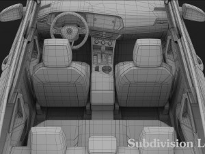 volkswagen jetta sel 2019 detailed interior 3D Model