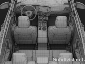 volkswagen jetta sel 2019 detailed interior 3D Model