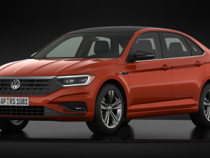 volkswagen jetta r-line 2019 detailed interior 3D Model