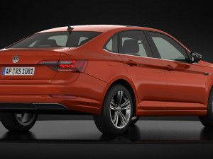 volkswagen jetta r-line 2019 detailed interior Modelo 3D