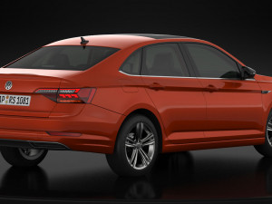 volkswagen jetta r-line 2019 detailed interior Modelo 3D