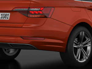 volkswagen jetta r-line 2019 detailed interior Modelo 3D