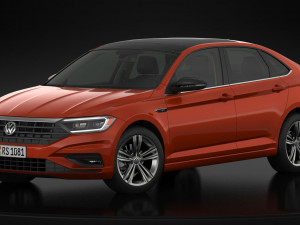 volkswagen jetta r-line 2019 detailed interior Modelo 3D