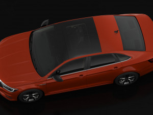 volkswagen jetta r-line 2019 detailed interior Modelo 3D