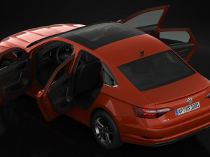 volkswagen jetta r-line 2019 detailed interior Modelo 3D