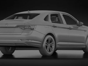 volkswagen jetta r-line 2019 detailed interior 3D Model