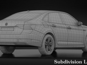 volkswagen jetta r-line 2019 detailed interior Modelo 3D