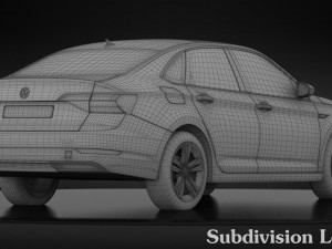 volkswagen jetta r-line 2019 detailed interior Modelo 3D