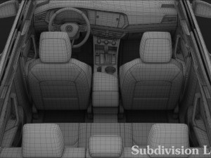 volkswagen jetta r-line 2019 detailed interior Modelo 3D