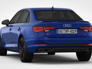 audi a4 2019 detailed interior 3D Model