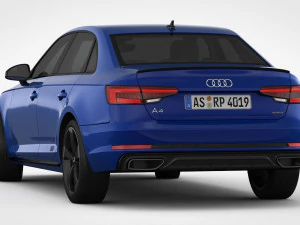 audi a4 2019 detailed interior 3D Model