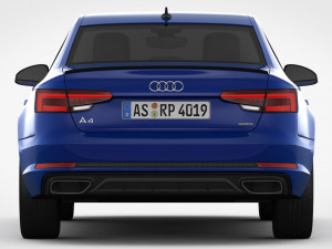 audi a4 2019 detailed interior 3D Model
