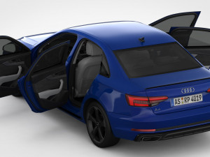 audi a4 2019 detailed interior 3D Model