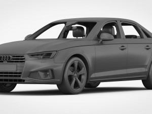 audi a4 2019 detailed interior 3D Model