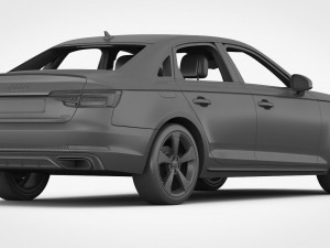 audi a4 2019 detailed interior 3D Model