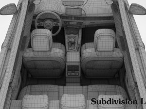audi a4 2019 detailed interior 3D Model