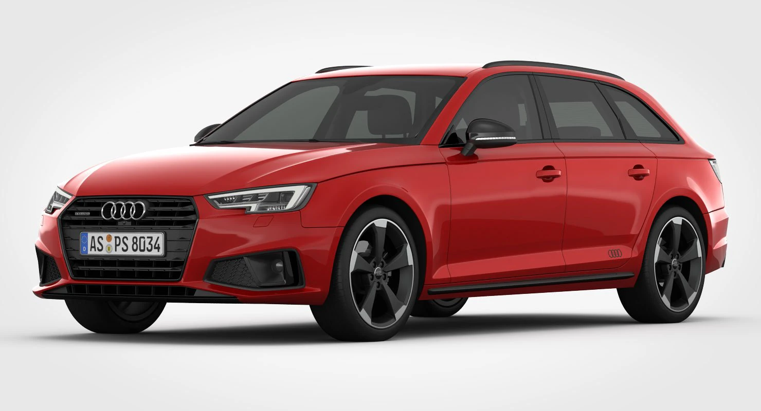 audi a4 avant 2019 detailed interior 3D Model .c4d .max .obj .3ds .fbx .stl .blend
