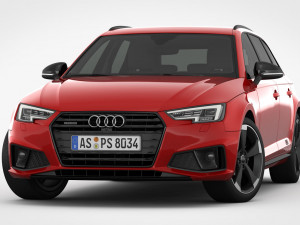 audi a4 avant 2019 detailed interior Modelo 3D