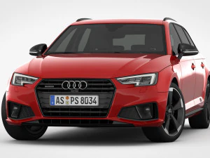 audi a4 avant 2019 detailed interior 3D Model