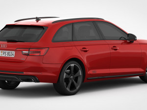 audi a4 avant 2019 detailed interior Modelo 3D