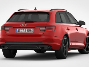 audi a4 avant 2019 detailed interior Modelo 3D
