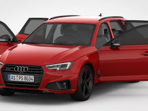 audi a4 avant 2019 detailed interior 3D Model