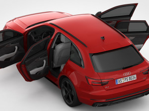audi a4 avant 2019 detailed interior Modelo 3D