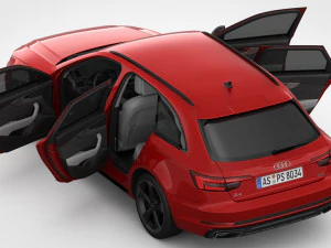 audi a4 avant 2019 detailed interior 3D Model