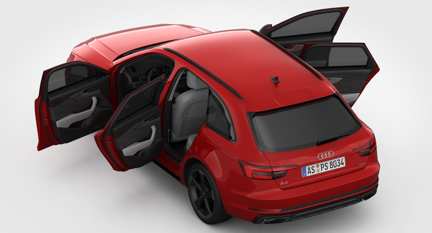 Audi A4 (B9) avant S-Line 2019 3D-Modell - Herunterladen Fahrzeuge