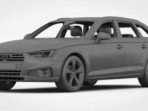 audi a4 avant 2019 detailed interior Modelo 3D
