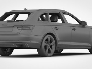 audi a4 avant 2019 detailed interior Modelo 3D
