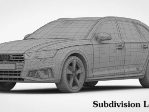 audi a4 avant 2019 detailed interior 3D Model