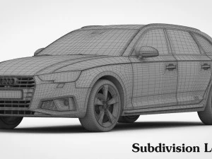 audi a4 avant 2019 detailed interior 3D Model