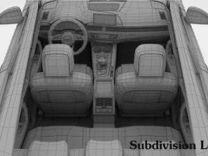 audi a4 avant 2019 detailed interior 3D Model