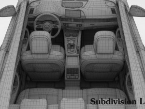 audi a4 avant 2019 detailed interior Modelo 3D