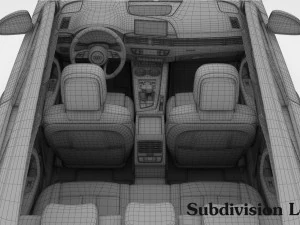 audi a4 avant 2019 detailed interior 3D Model