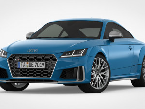 3d audi tt 2019 detailed interior 3D Модель