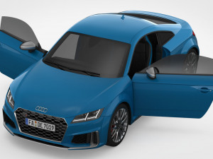 3d audi tt 2019 detailed interior 3D Модель