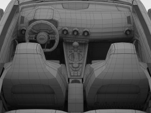 3d audi tt 2019 detailed interior 3D Модель