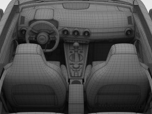 3d audi tt 2019 detailed interior 3D Модель