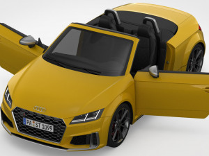 audi tt roadster 2019 detailed interior 3D 模型