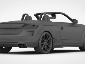 audi tt roadster 2019 detailed interior 3D 模型